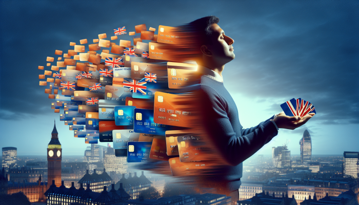 How Much Debt Do You Need to Consolidate: A UK Guide | DCL Individual in the UK consolidating multiple debts into one loan, representing financial relief against a backdrop of the UK skyline.