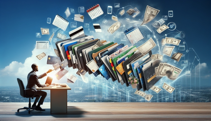 Beginning the Debt Consolidation Process with Bad Credit: A Comprehensive UK Guide | DCL Beginning the Debt Consolidation Process with Bad Credit: Visual representation of a person organising credit cards and loan documents into a single folder, symbolising the essence of debt consolidation.