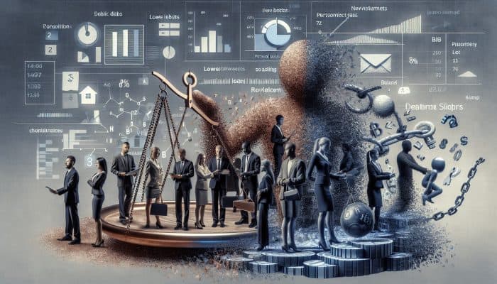 Debt Consolidation vs Debt Forgiveness Myths: UK Edition | DCL A diverse group in the UK consolidating debts with a personal loan, symbolising financial relief.