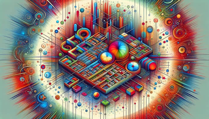 Bookkeeping Skill Enhancement for Human Virtual Assistants: An intricate ledger illustration with vibrant colours showing the accounting equation and financial principles.