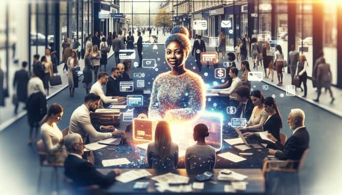 How I Paid Off Debt With a Consolidation Loan | DCL How I Paid Off Debt With a Consolidation Loan: A relieved borrower in a busy UK bank merges scattered credit cards and bills into a glowing contract, symbolising debt consolidation and financial relief.