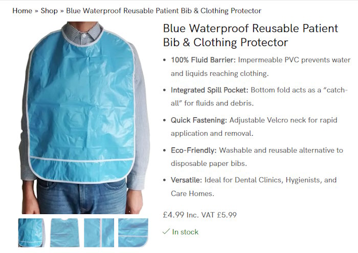 Waterproof Adult Bibs: Ideal for Dental Procedures and More