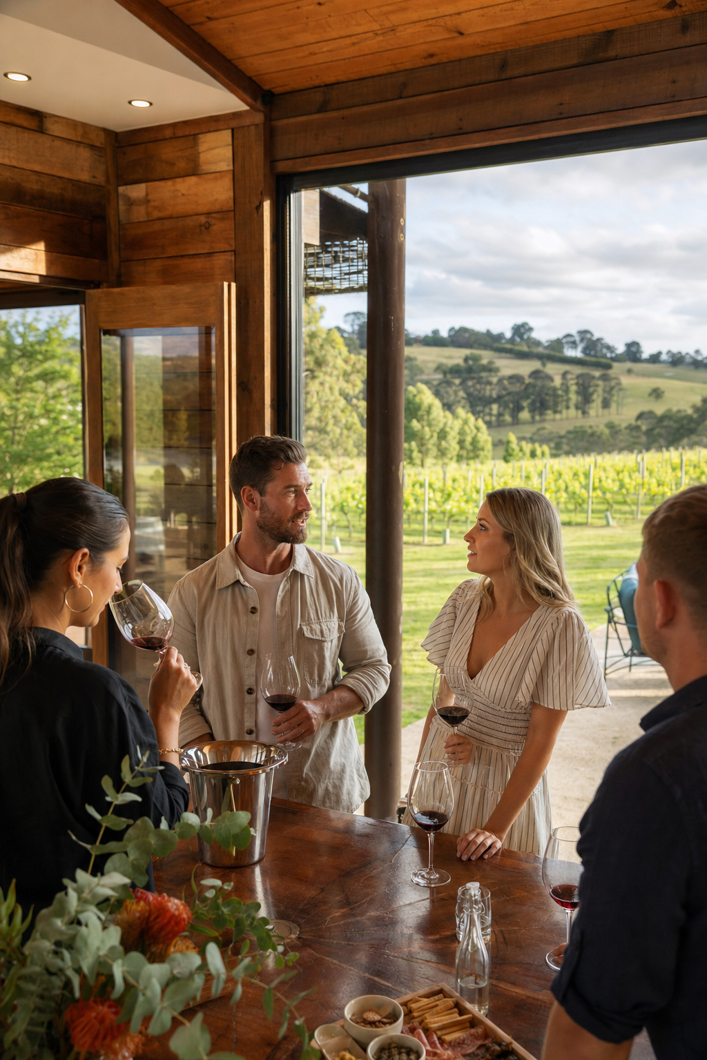 A boutique wine tasting tour at a Yarra Valley cellar door.