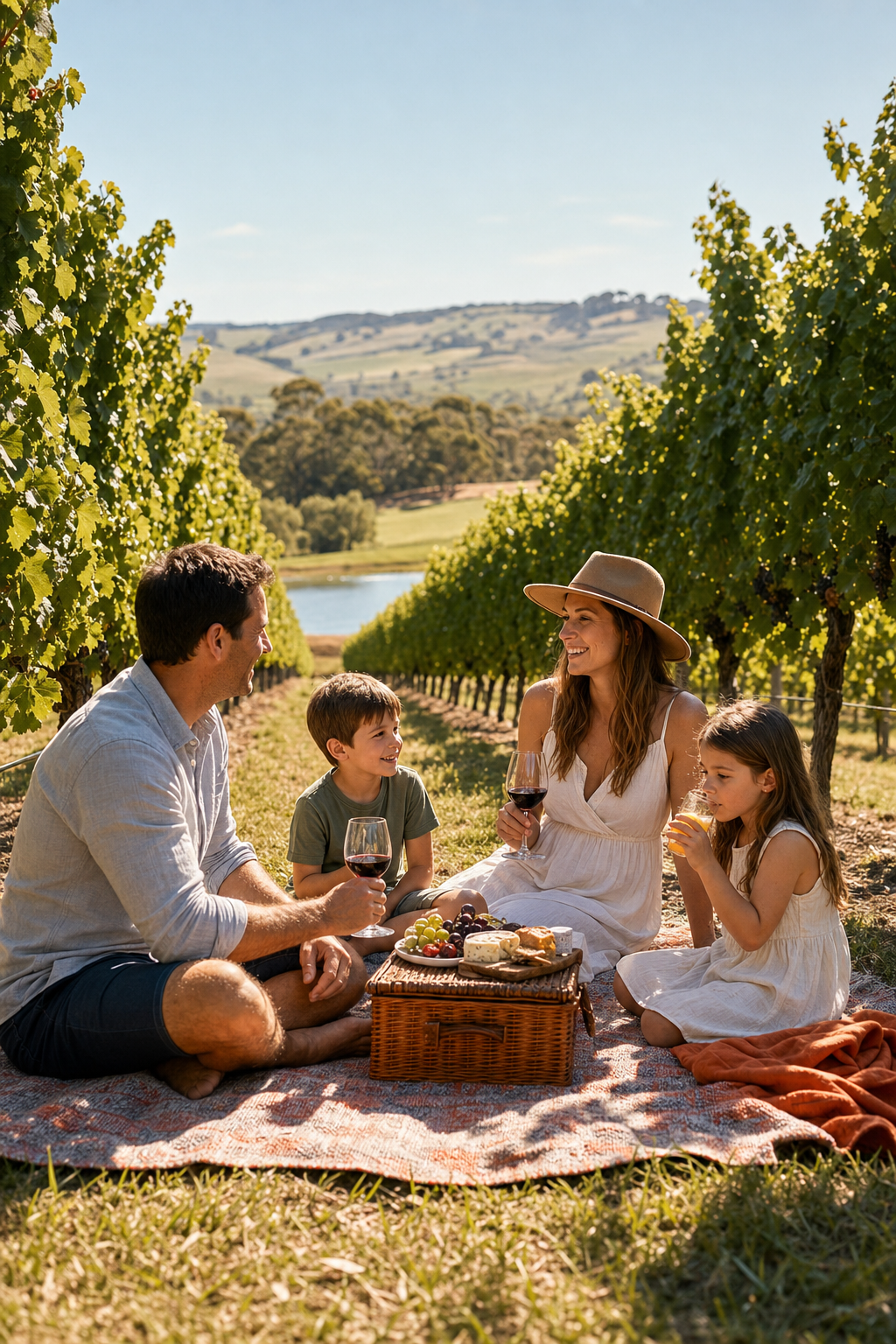 A family-friendly wine day trip with a picnic at a Victorian winery.