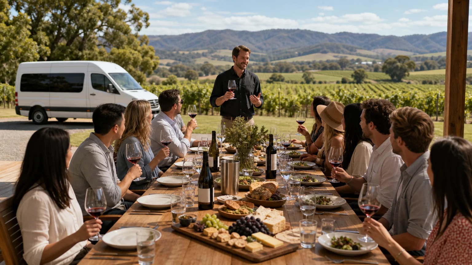 Yarra Valley Wine Tasting Tours: visual reference for 2. Yarra Valley Wine Tasting Tours: Group Experiences for Up to 19 Guests with Inclusive Lunch
